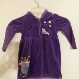 Girls Size 4t Purple Hooded Top By Mr. Men Little